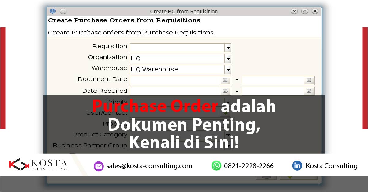 Purchase Order adalah Dokumen Penting